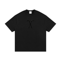 Cane Logo "Walk With Me" Black Heavyweight Cotton T-Shirt