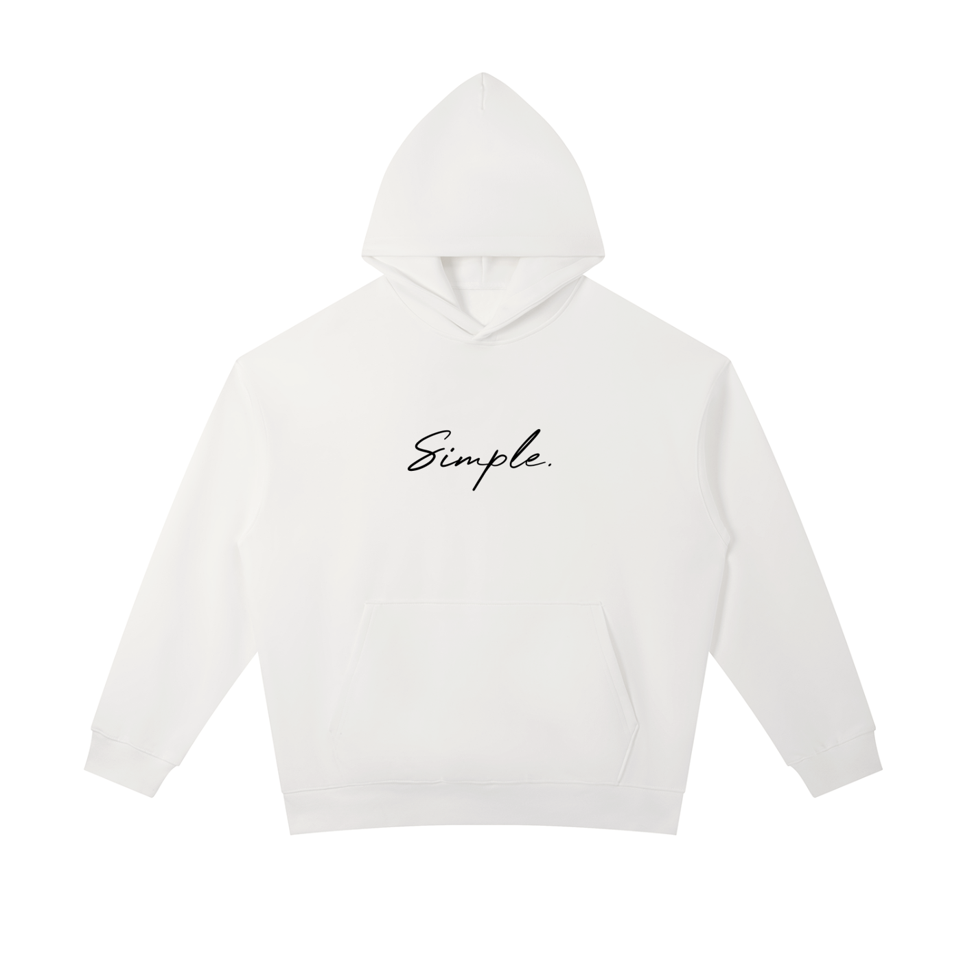 "Simple." White Heavyweight Hoodie