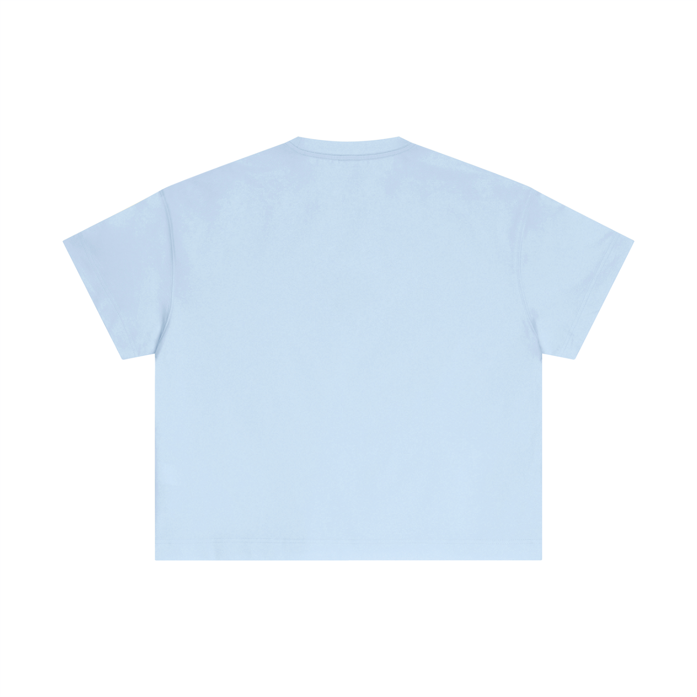 "Simple." Baby Blue Cotton Boxy T-Shirt