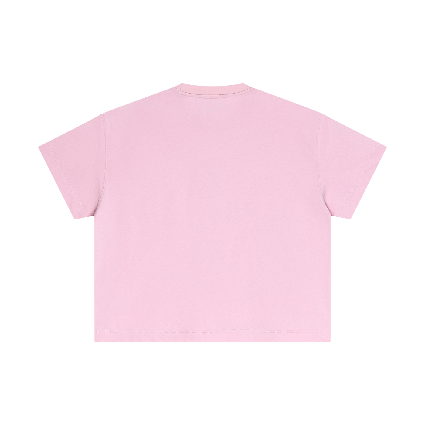 "Simple." Pink Cotton Boxy T-Shirt