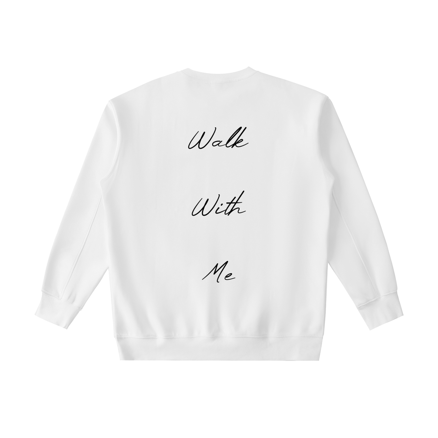 Cane Logo "Walk With Me" White Heavyweight Crewneck