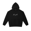 "Simple." Black Heavyweight Hoodie
