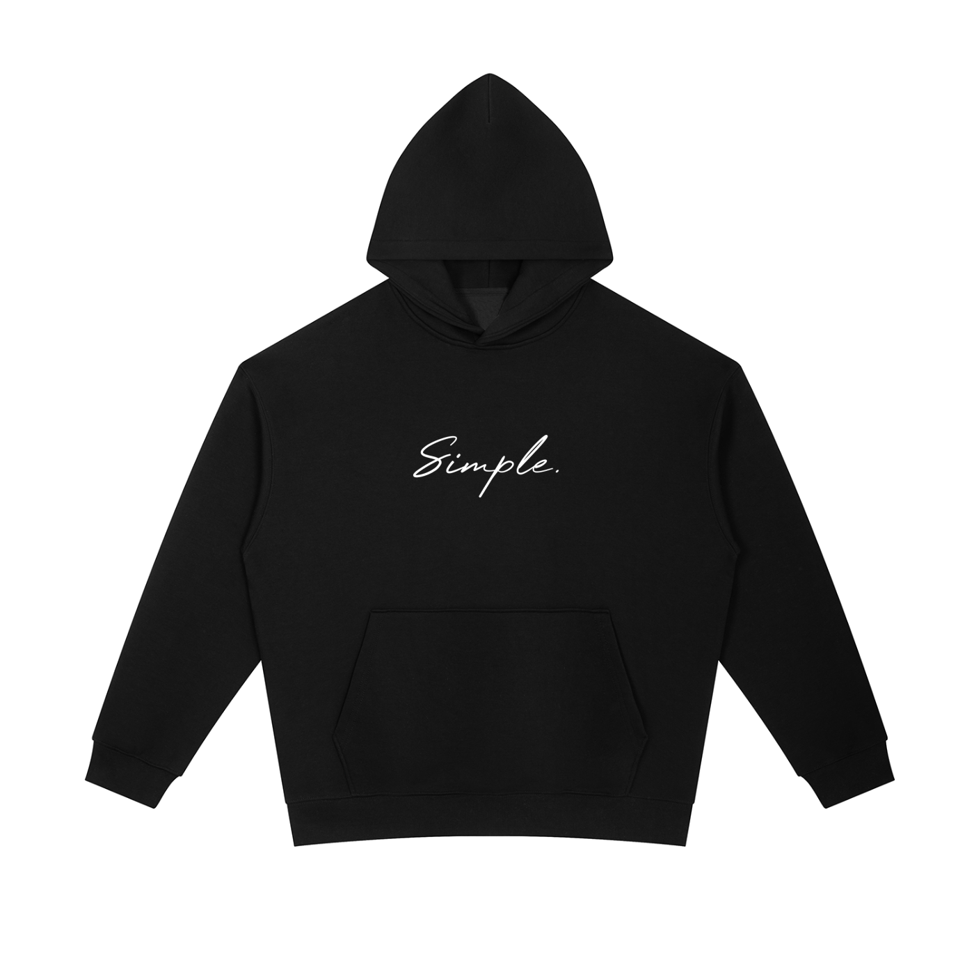 "Simple." Black Heavyweight Hoodie