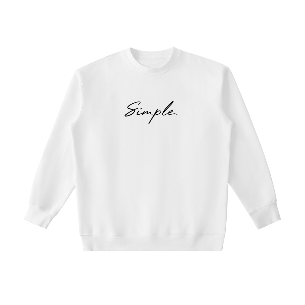 "Simple." White Heavyweight Crewneck
