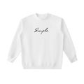 "Simple." White Heavyweight Crewneck