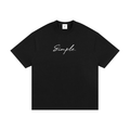 "Simple." Black Heavyweight Cotton T-Shirt