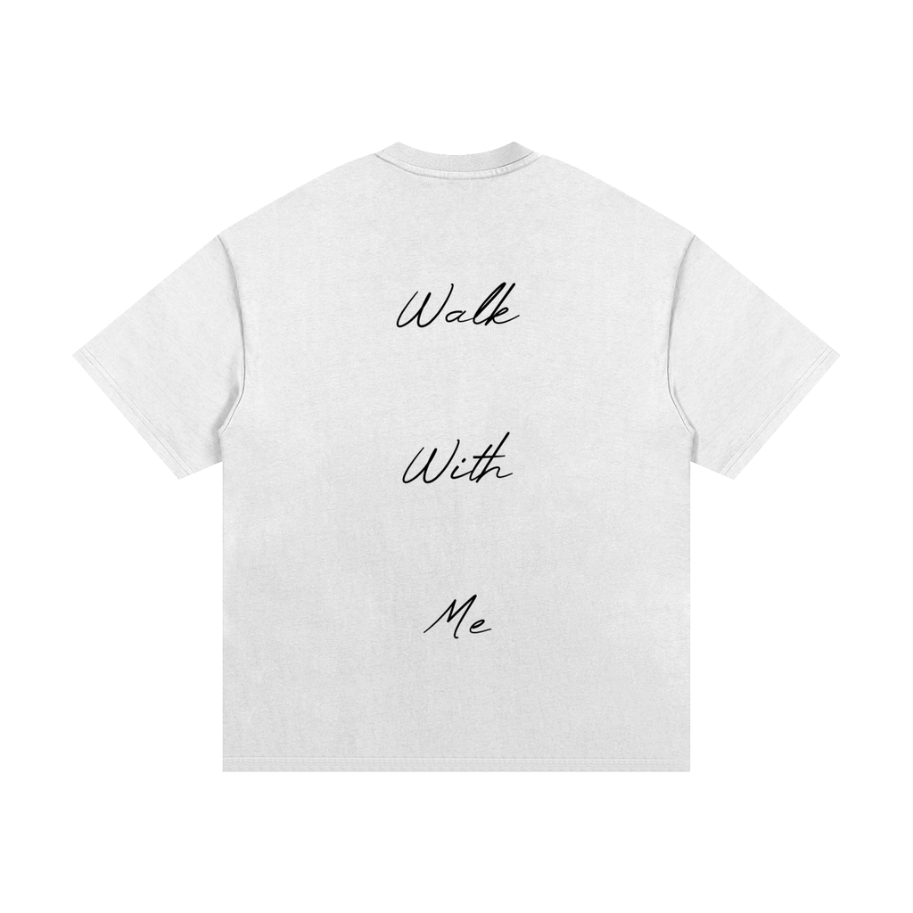 Cane Logo "Walk With Me" White Heavyweight Cotton T-Shirt
