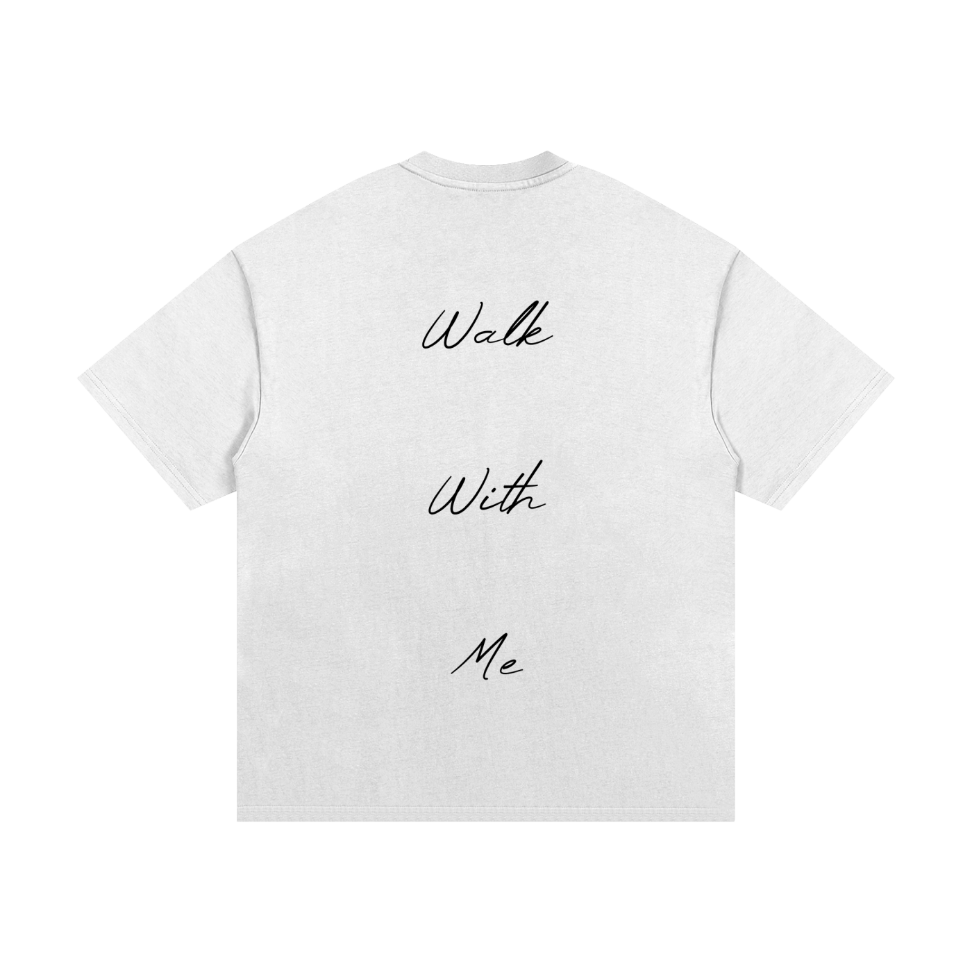 Cane Logo "Walk With Me" White Heavyweight Cotton T-Shirt