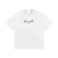 "Simple." White Heavyweight Cotton T-Shirt