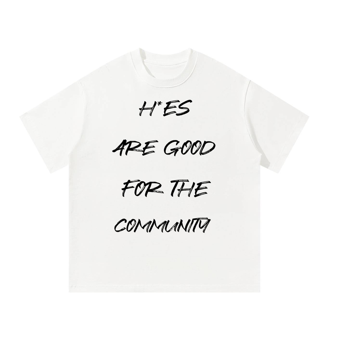 "Community" White Oversized T-Shirt