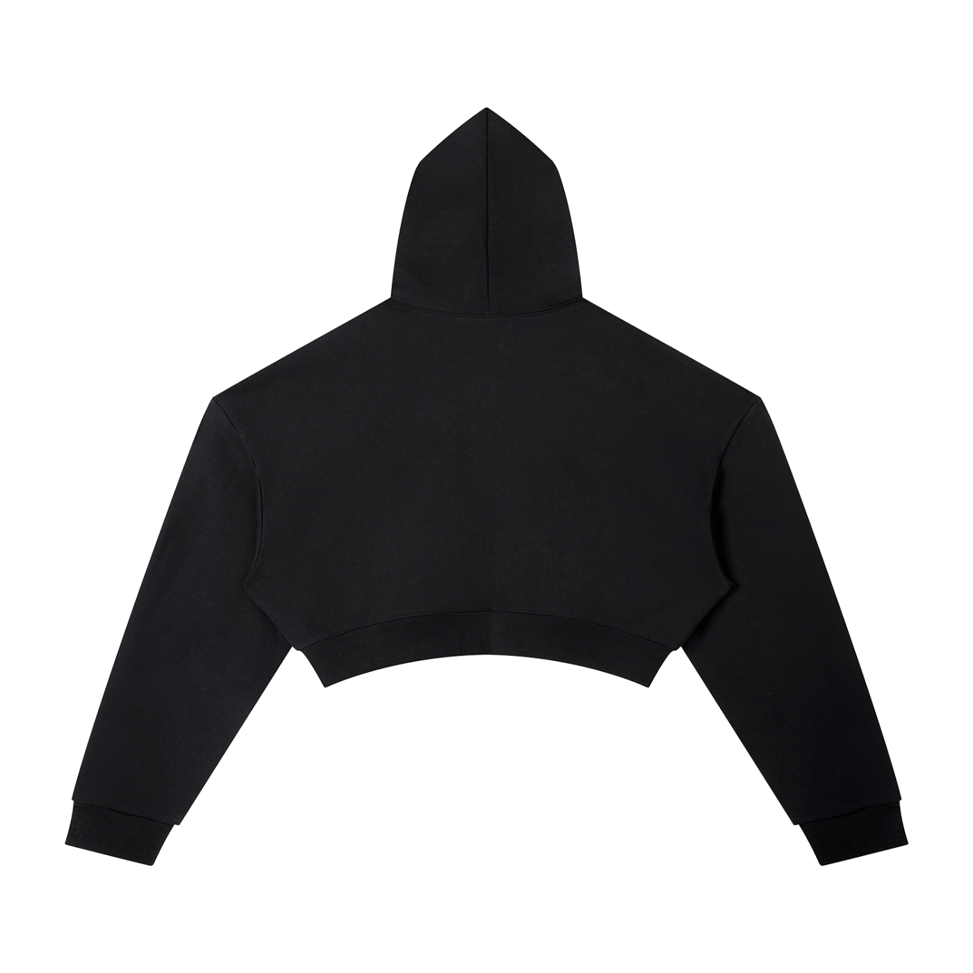 "Simple." Black Cropped Hoodie